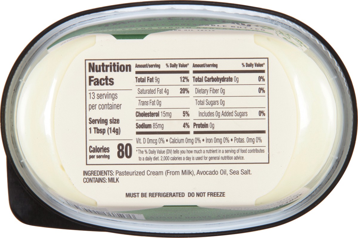 slide 5 of 9, Danish Creamery European Style Butter, with Extra Virgin Avocado Oil, Sea Salted, 6.5 oz