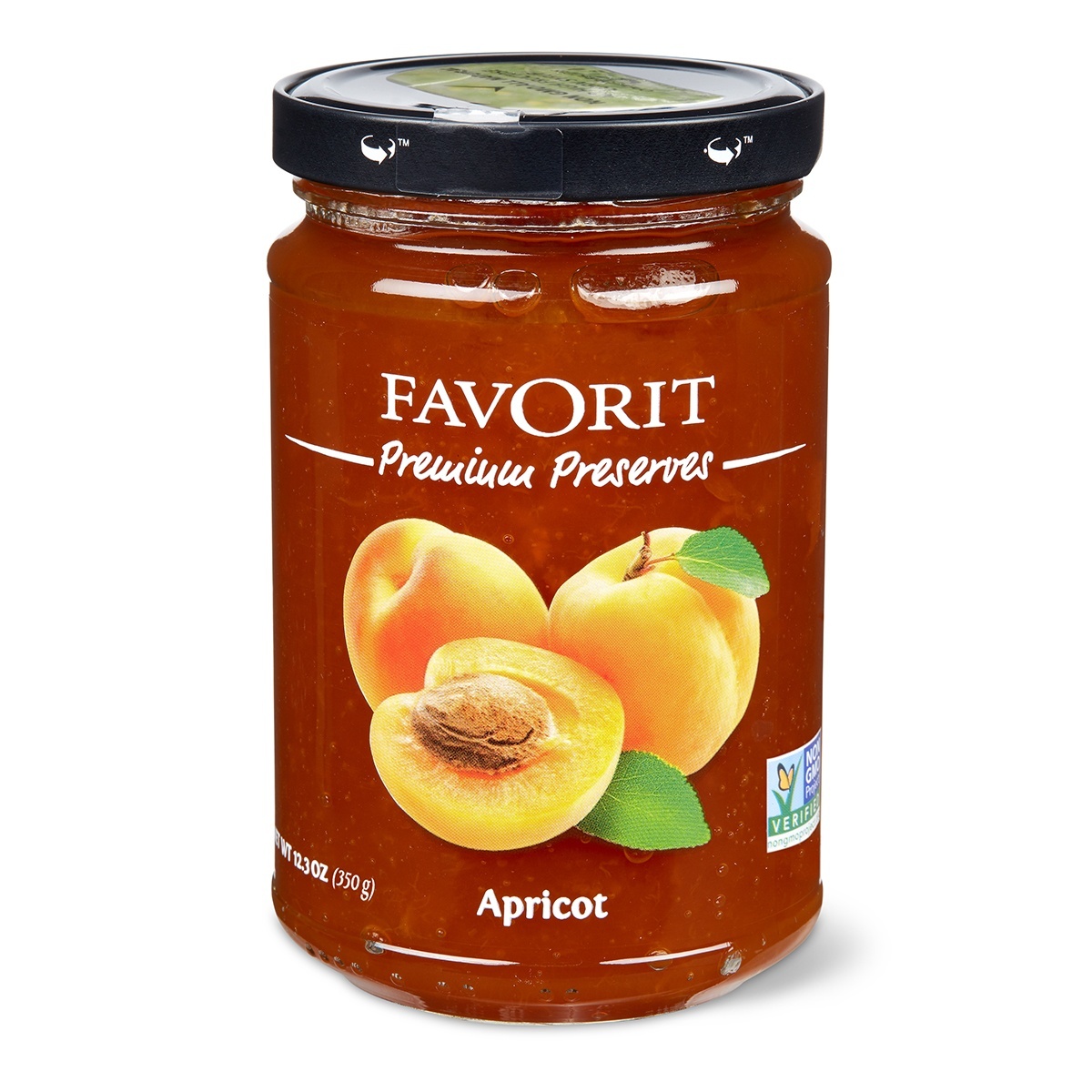 slide 1 of 1, Favorit Apricot Swiss Preserves, 12.3 oz