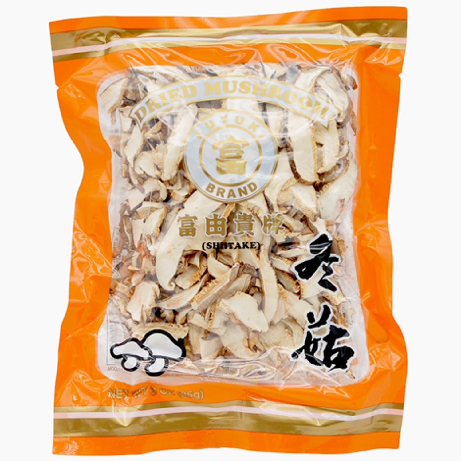 slide 1 of 1, Fuyuki Dried Mushroom Sliced, 3 oz