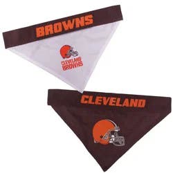 Pets First NFL AFC Reversible Bandana For Dogs, Large/X-Large, Cleveland Browns