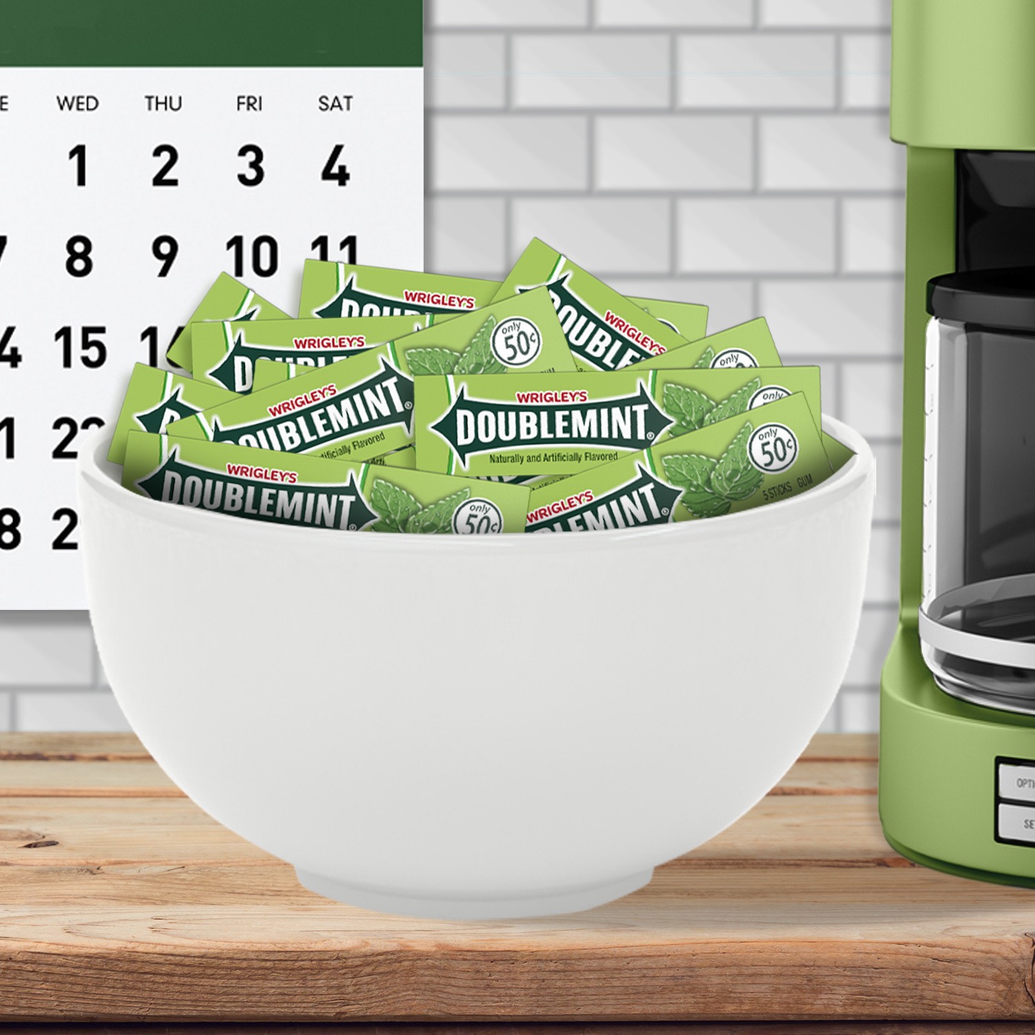 slide 4 of 8, Doublemint WRIGLEY'S DOUBLEMINT Chewing Gum Bulk Pack, 5 Stick (Pack of 40), 200 pc