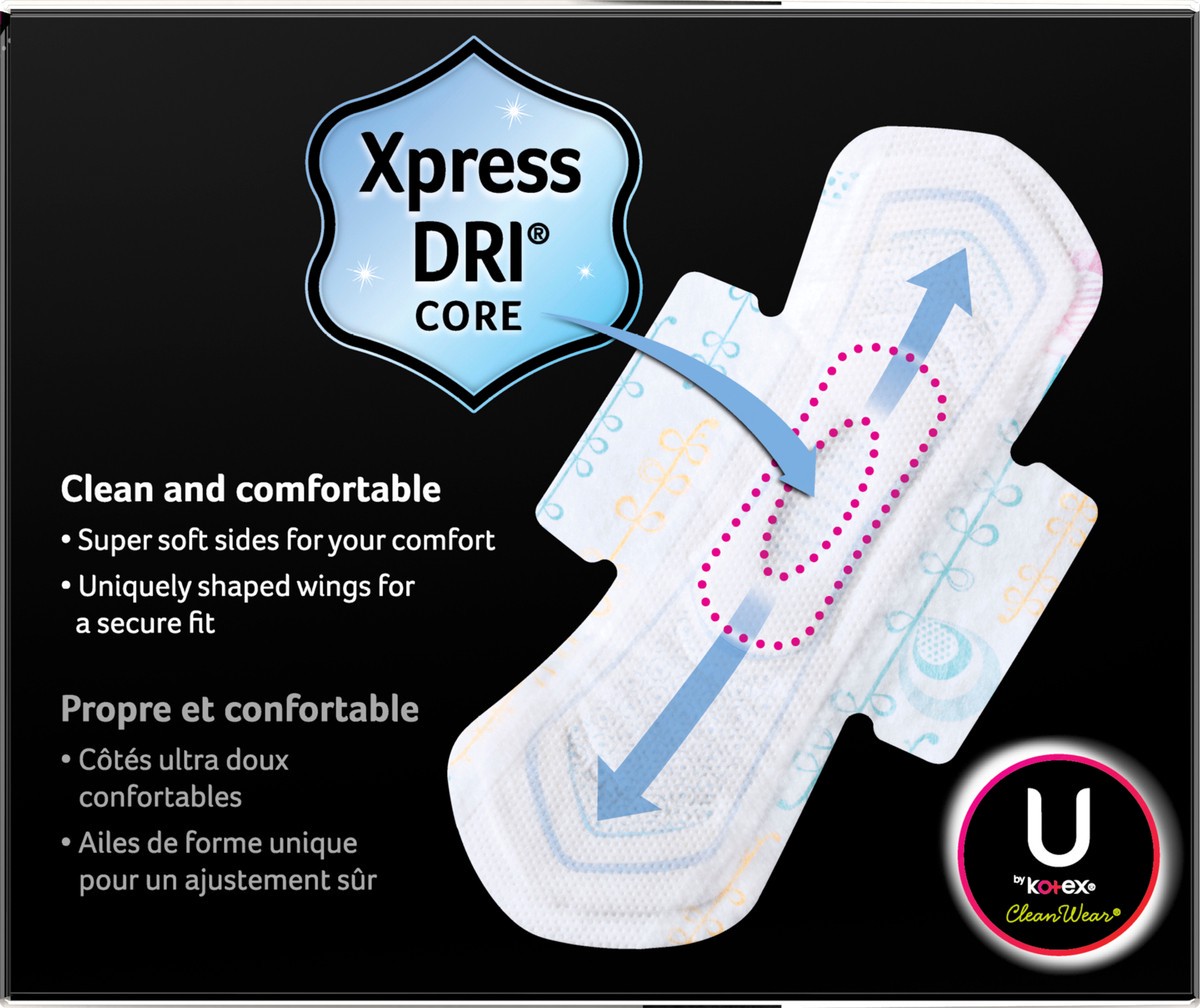 slide 4 of 9, U by Kotex Clean Wear Heavy Flow Ultra Thin Pads 16 ea, 16 ct