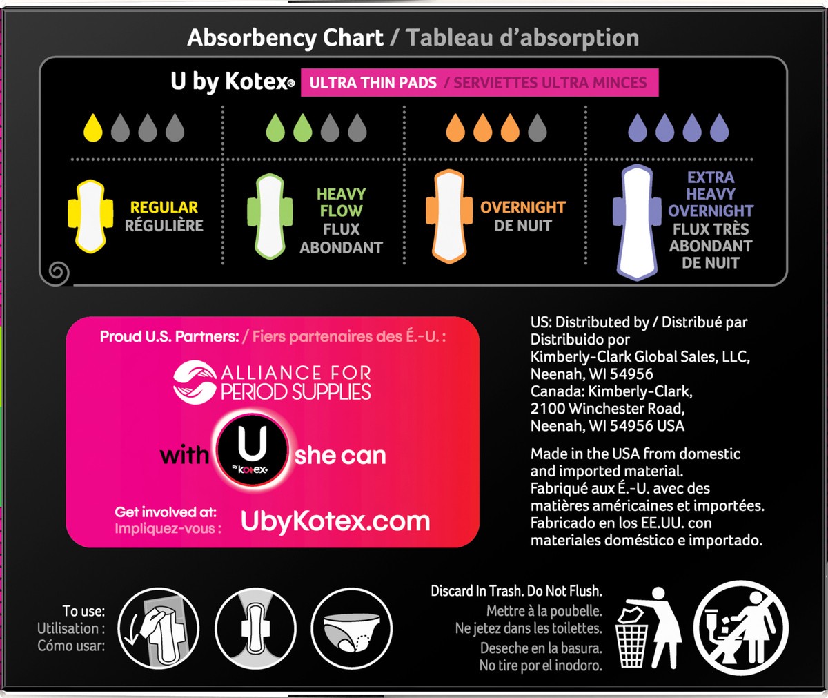 slide 8 of 9, U by Kotex Clean Wear Heavy Flow Ultra Thin Pads 16 ea, 16 ct