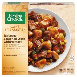 Healthy Choice Café Steamers Barbecue Seasoned Steak With Potatoes Frozen Meal, 9.5 oz.