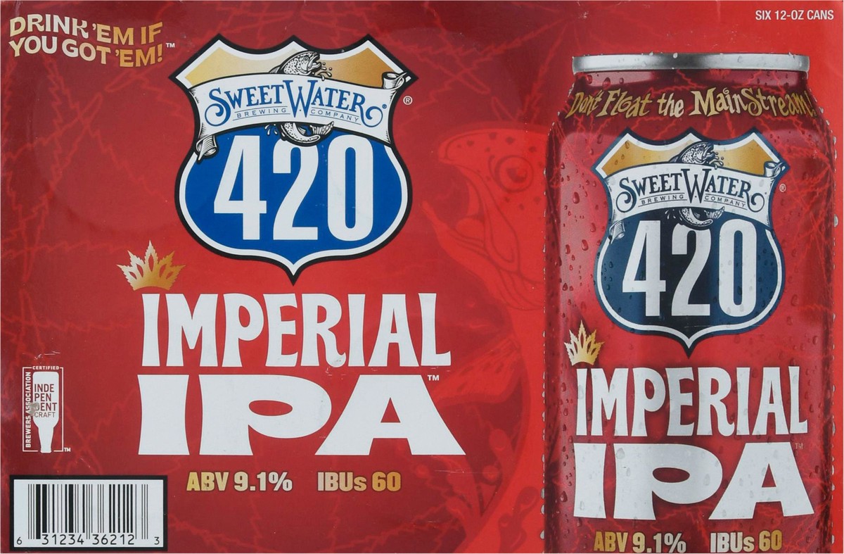 slide 10 of 12, SweetWater Brewing Company Sweetwater Imperial Ipa 420 6Pk Cans, 6 ct