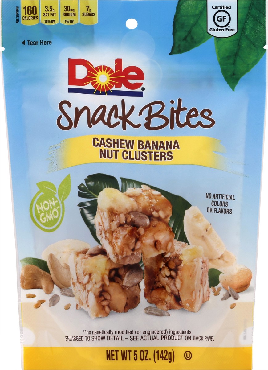 slide 4 of 12, Dole Gluten Free Cashew Banana Nut Clusters Snack Bites 5 oz, 5 oz