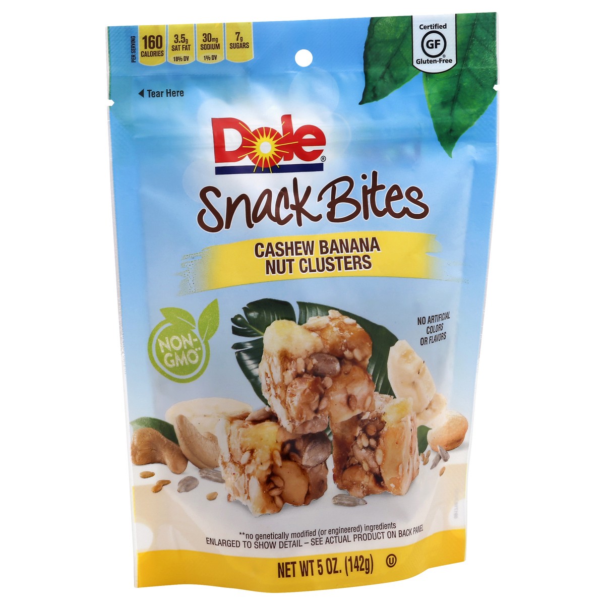 slide 5 of 12, Dole Gluten Free Cashew Banana Nut Clusters Snack Bites 5 oz, 5 oz