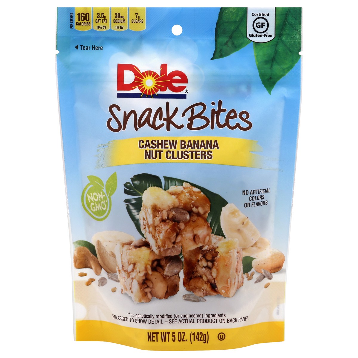 slide 8 of 12, Dole Gluten Free Cashew Banana Nut Clusters Snack Bites 5 oz, 5 oz