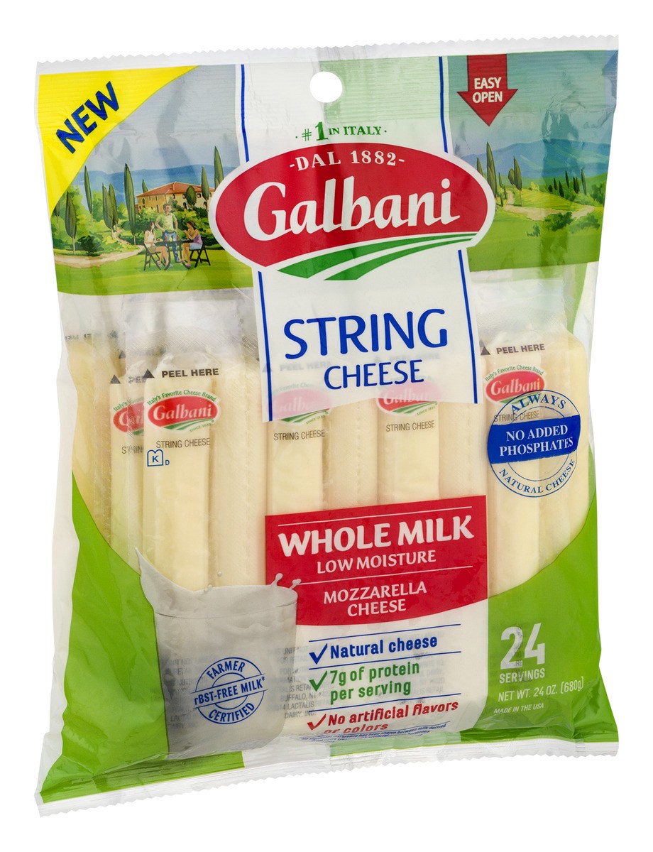 slide 11 of 11, Galbani Whole Milk Low Moisture Mozzarella String Cheese - 24 oz, 24 oz