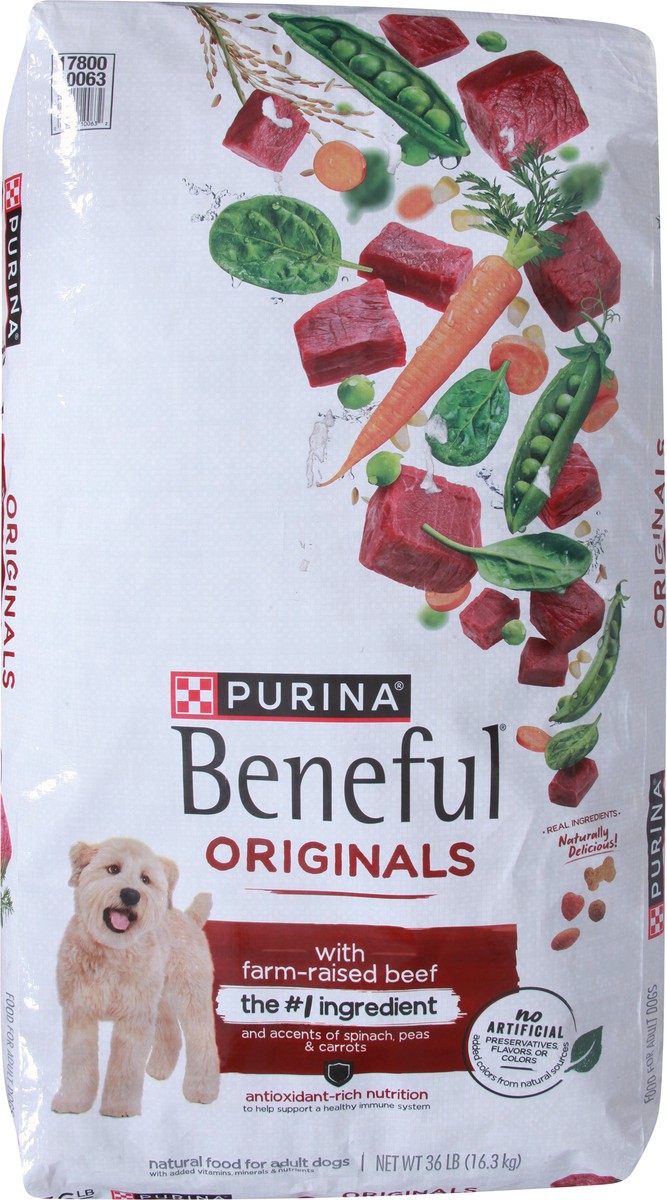 slide 3 of 7, Beneful Purina Beneful Originals With Farm-Raised Beef Natural Dog Food Dry Recipe With Added Vitamins, Minerals and Nutrients, 36 lb