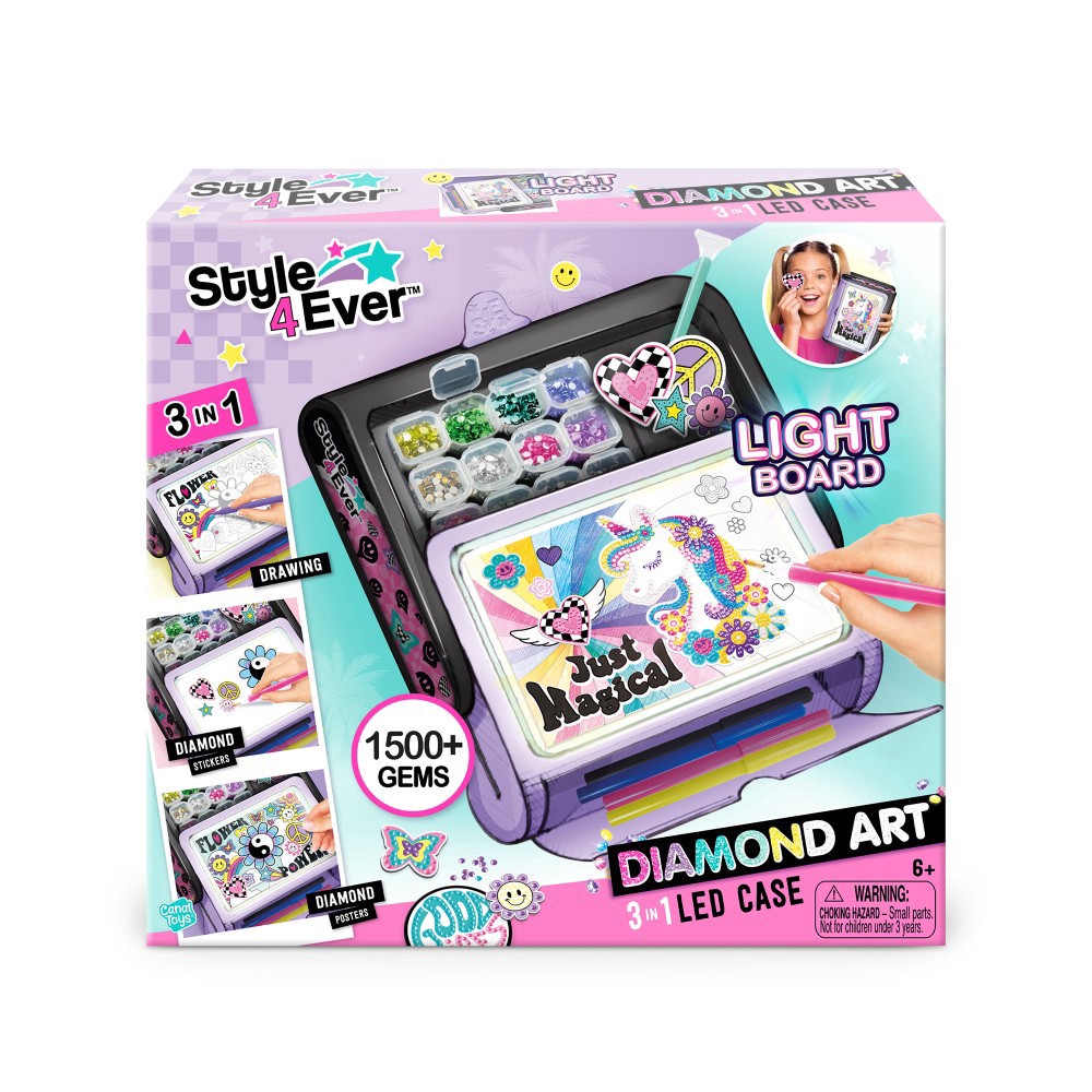 slide 2 of 2, Style 4 Ever Diamond Art 3-In-1 LED Case, 1 ct