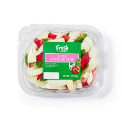 Fresh from Meijer Sliced Pepper & Onion, 7 oz