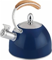 slide 1 of 1, Pinky Up Presley Tea Kettle - Navy, 70 oz