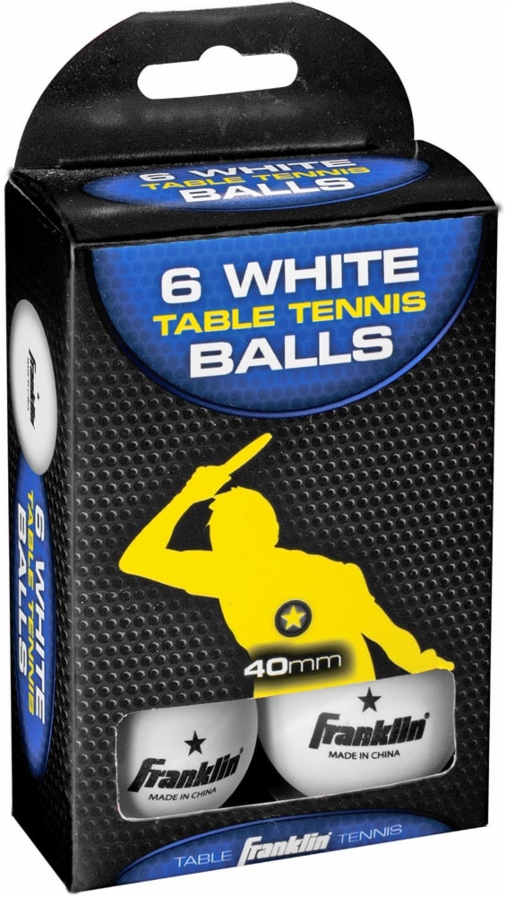 slide 1 of 1, Franklin Sports Ping Pong Ball - White, 6 ct