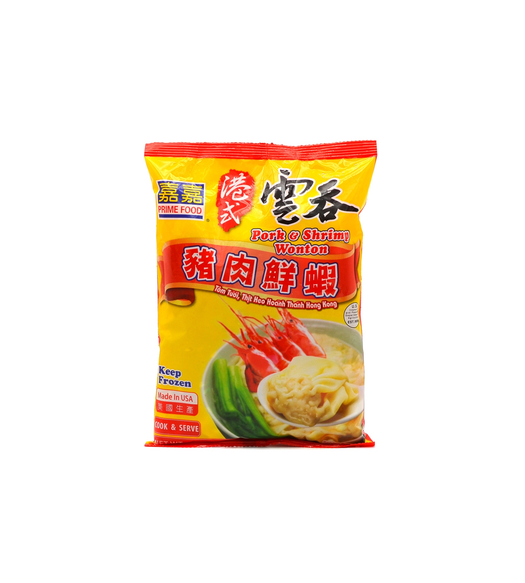 slide 1 of 1, Prime Food Shrmp/pork Wonton, 16 oz