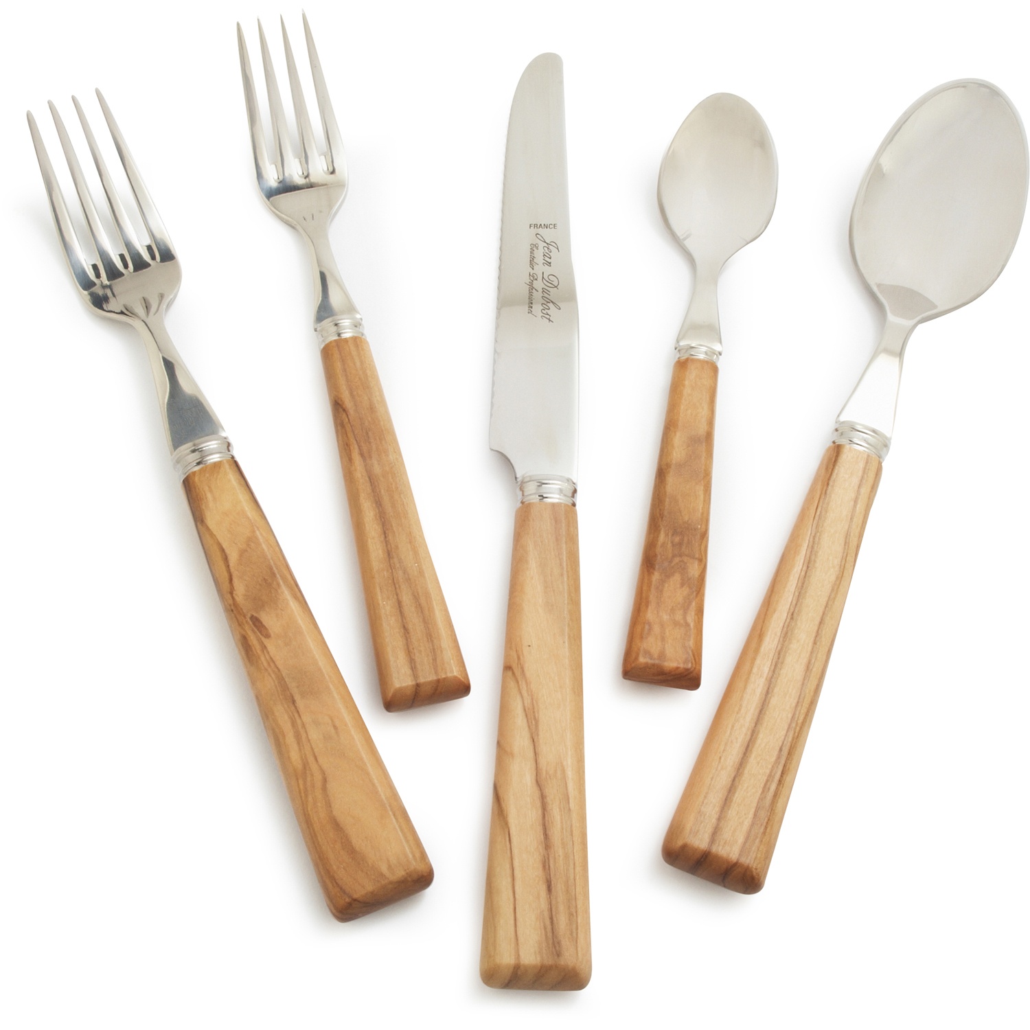 slide 1 of 1, Jean Dubost Olivewood Flatware, 20 ct