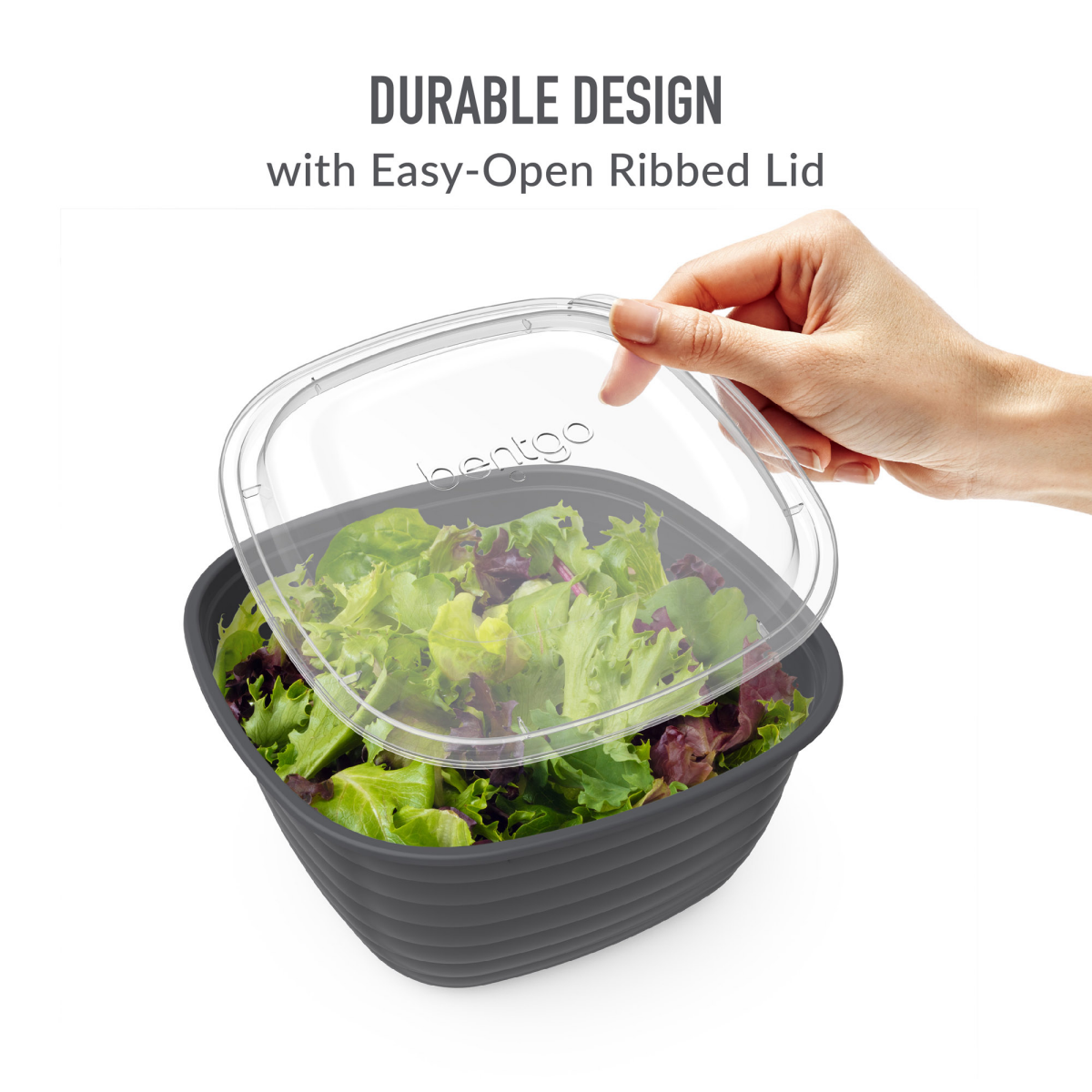 slide 3 of 5, Bentgo® Prep - 1-Compartment Bowls with Custom Fit Lids - Reusable, Microwaveable, Durable BPA-Free, Freezer and Dishwasher Safe Meal Prep Food Storage Containers - 10 Bowls & 10 Lids (Graphite), 1 ct