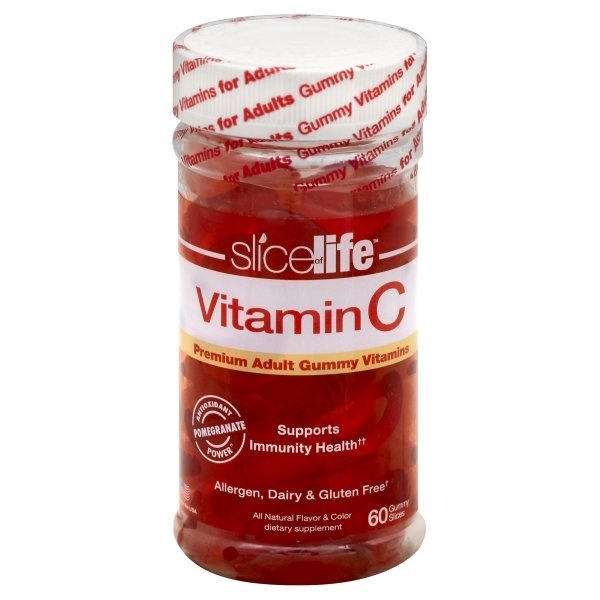 slide 1 of 1, Slice of Life Vitamin C Pomegranate, 60 ct