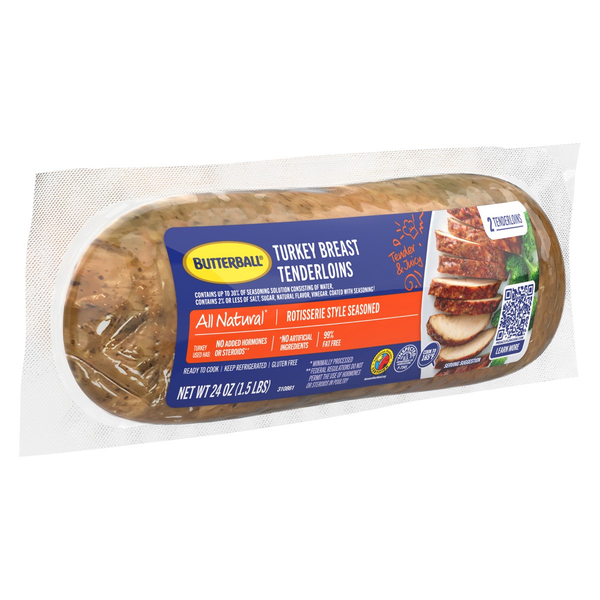 slide 3 of 4, Butterball Rotisserie Turkey Tenderloins, 1.5 lb
