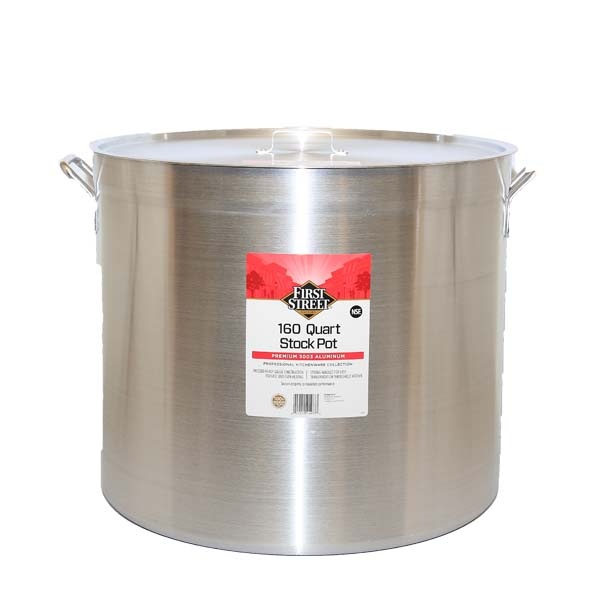 slide 1 of 1, First Street Stock Pot Aluminum 160 Quart, 1 ct