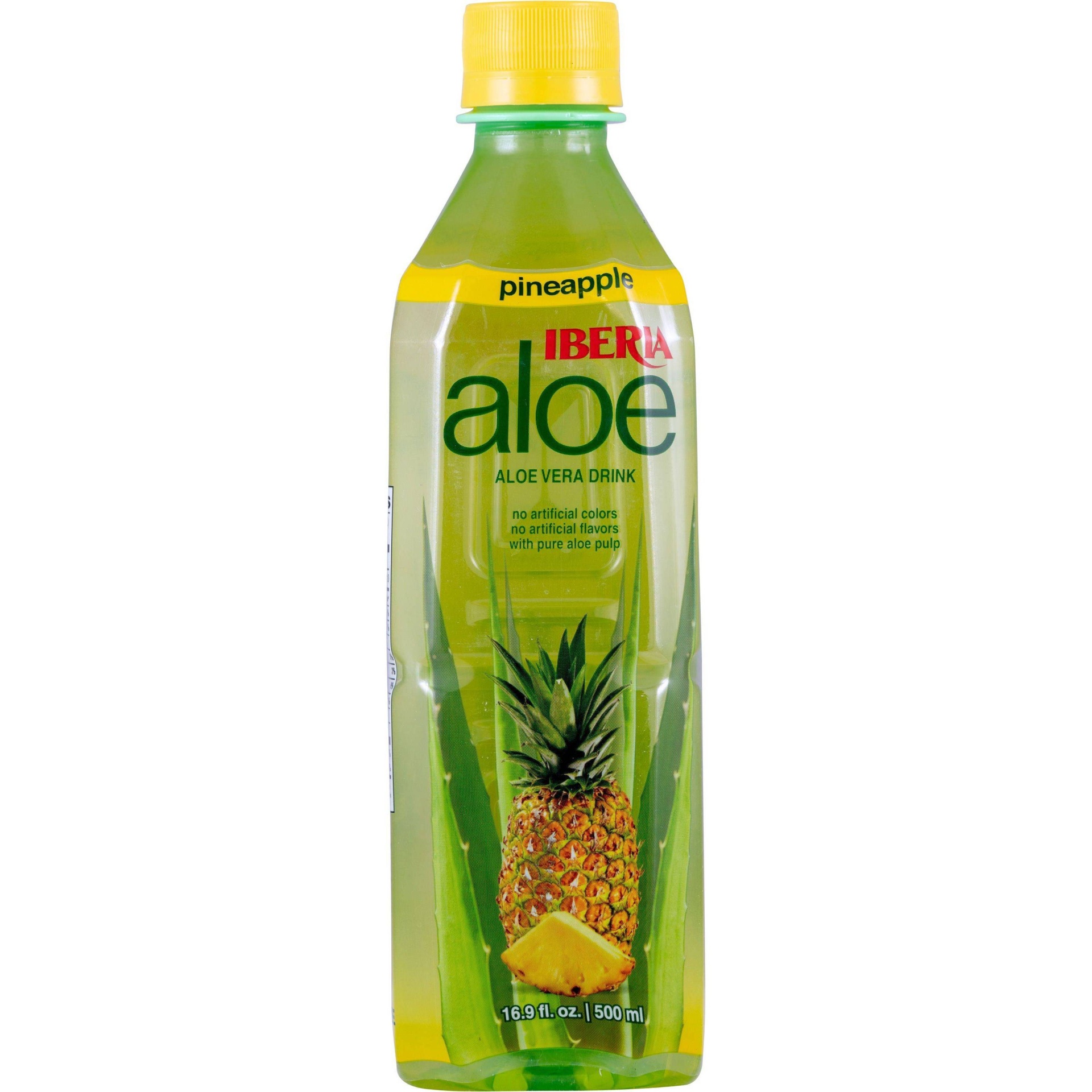 slide 1 of 1, Iberia Pineapple Aloe Drink, 16.9 fl oz