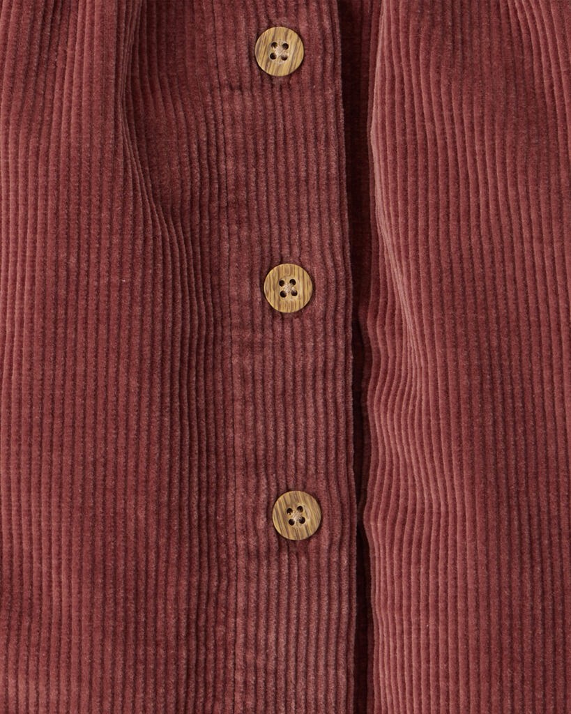 slide 3 of 3, Littleplanet Girls Organic Cotton Corduroy Skirt Mojave Red 7, 1 ct