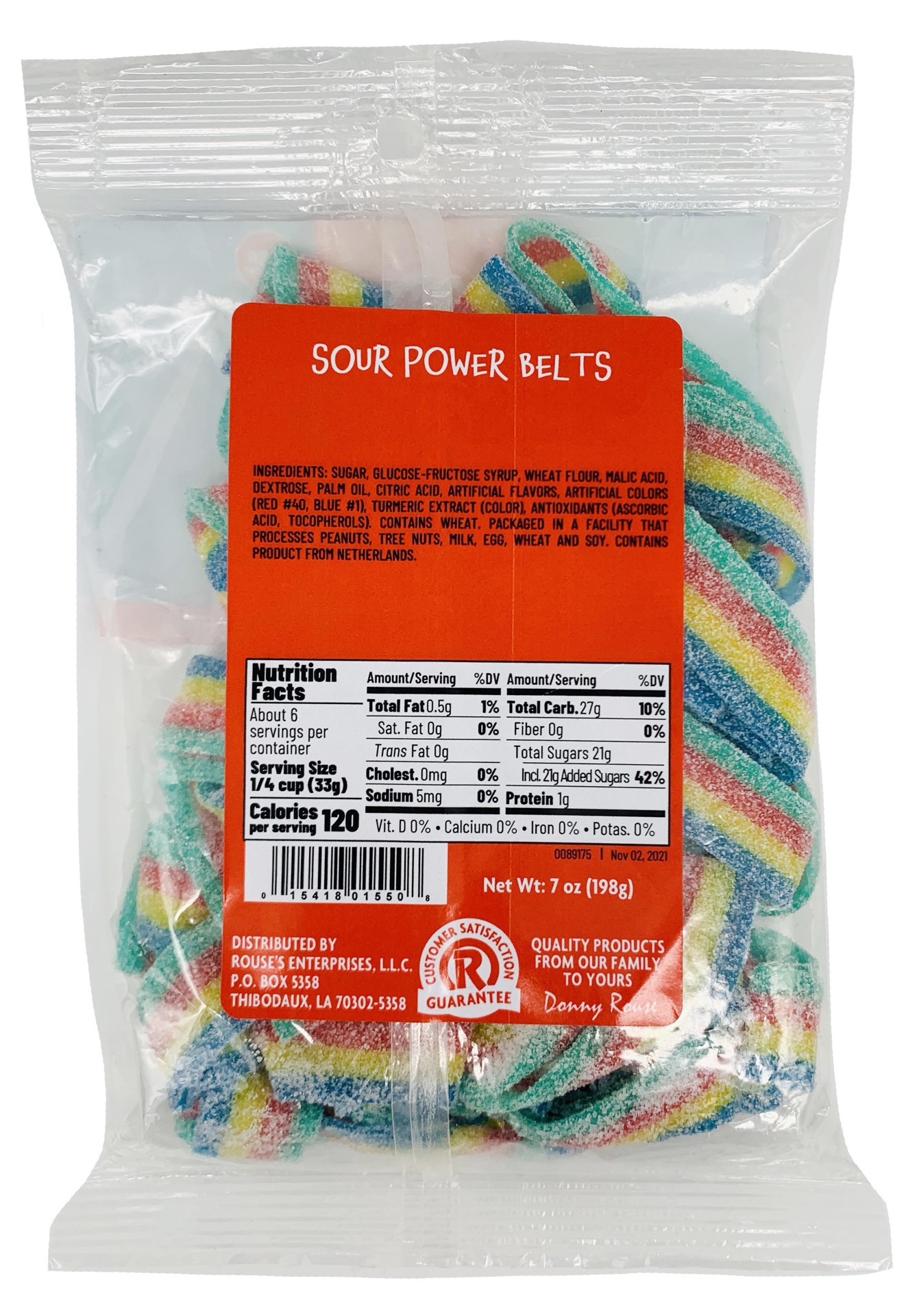 slide 2 of 2, Rous Sour Pwr Belts, 7 oz