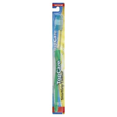 slide 1 of 1, TopCare Medium Adult Toothbrush, 1 ct