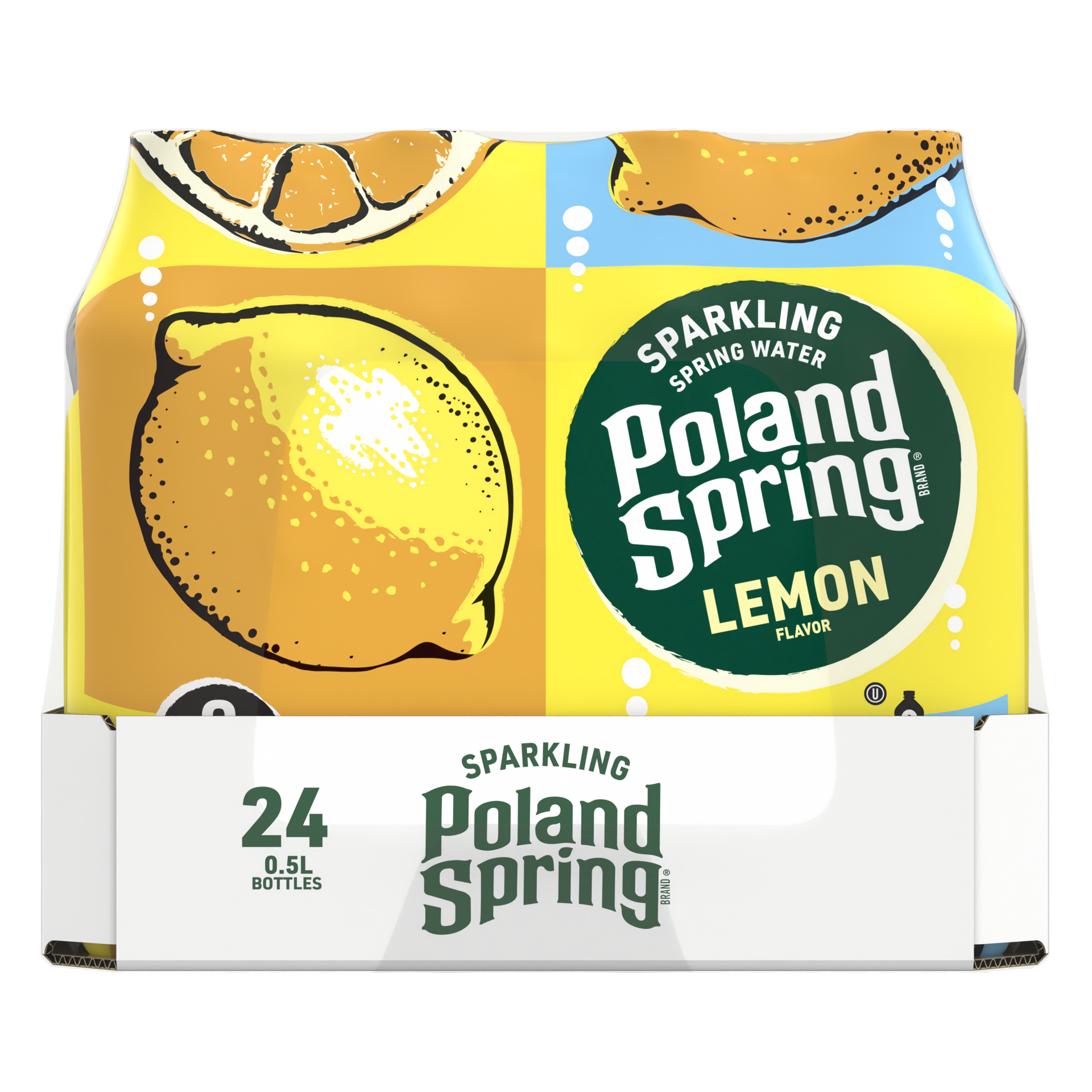 slide 5 of 5, Poland Spring Sparkling Water, Lively Lemon, 16.9 oz. Bottles (24 Count), 16.9 fl oz