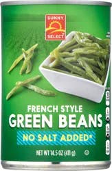 Sunny Select French Style No Salt Added Green Beans 14.5 oz