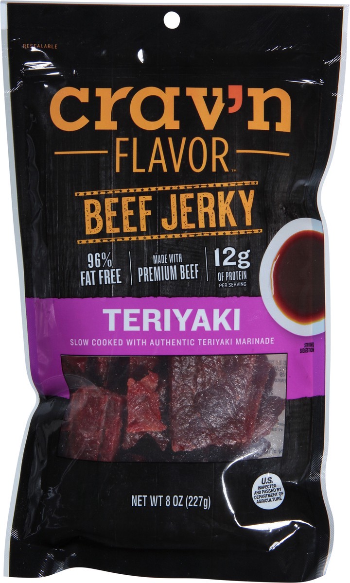 slide 9 of 9, Crav'n Flavor Crav'N Teriyaki Lg Beef Jrky, 1 ct