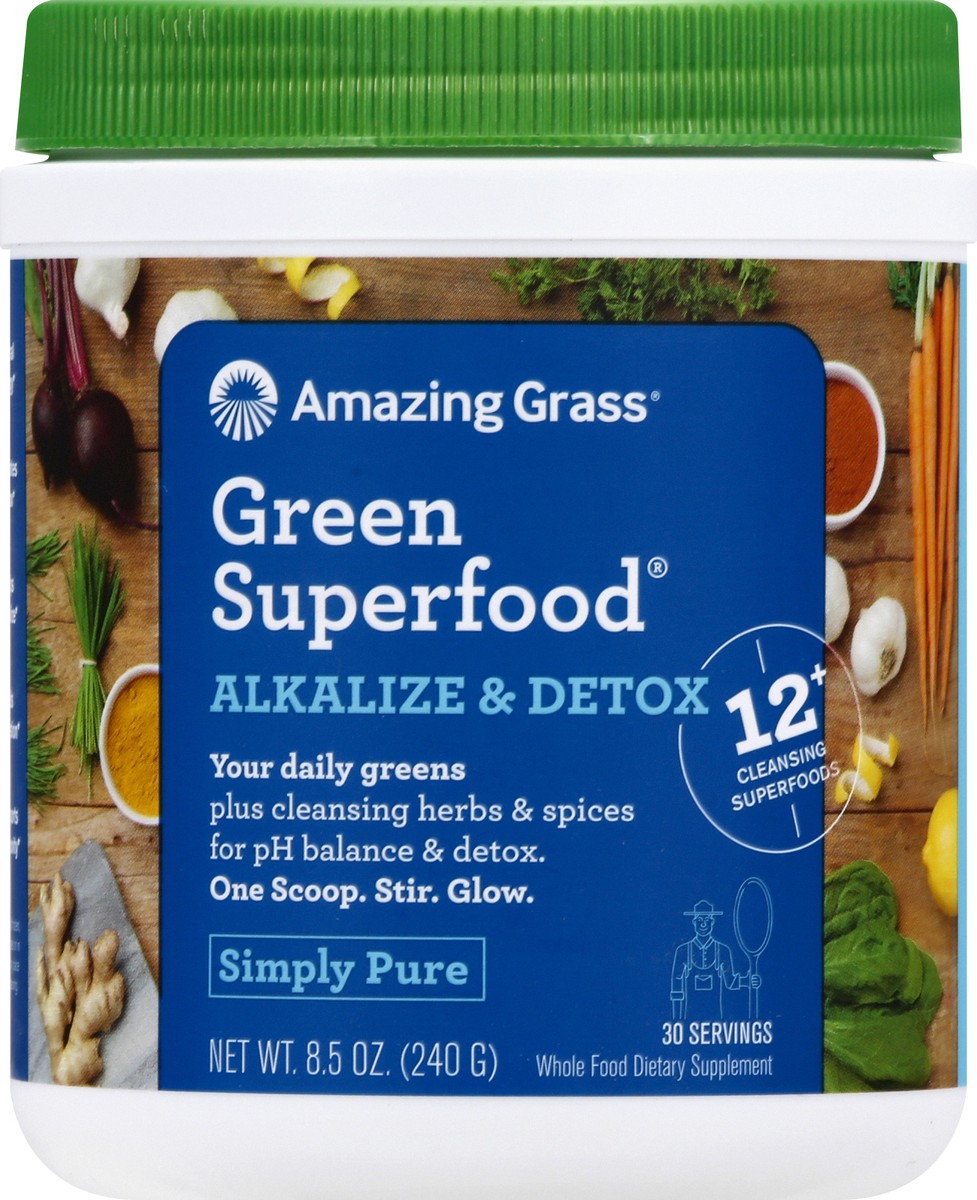 slide 7 of 7, Amazing Grass Green Superfood Alkalize & Detox, 8.5 oz