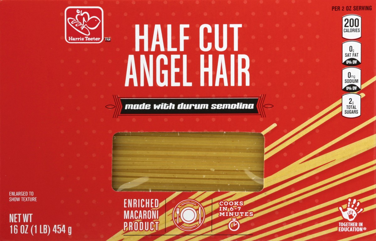 slide 1 of 13, Harris Teeter Half Cut Angel Hair Pasta, 16 oz