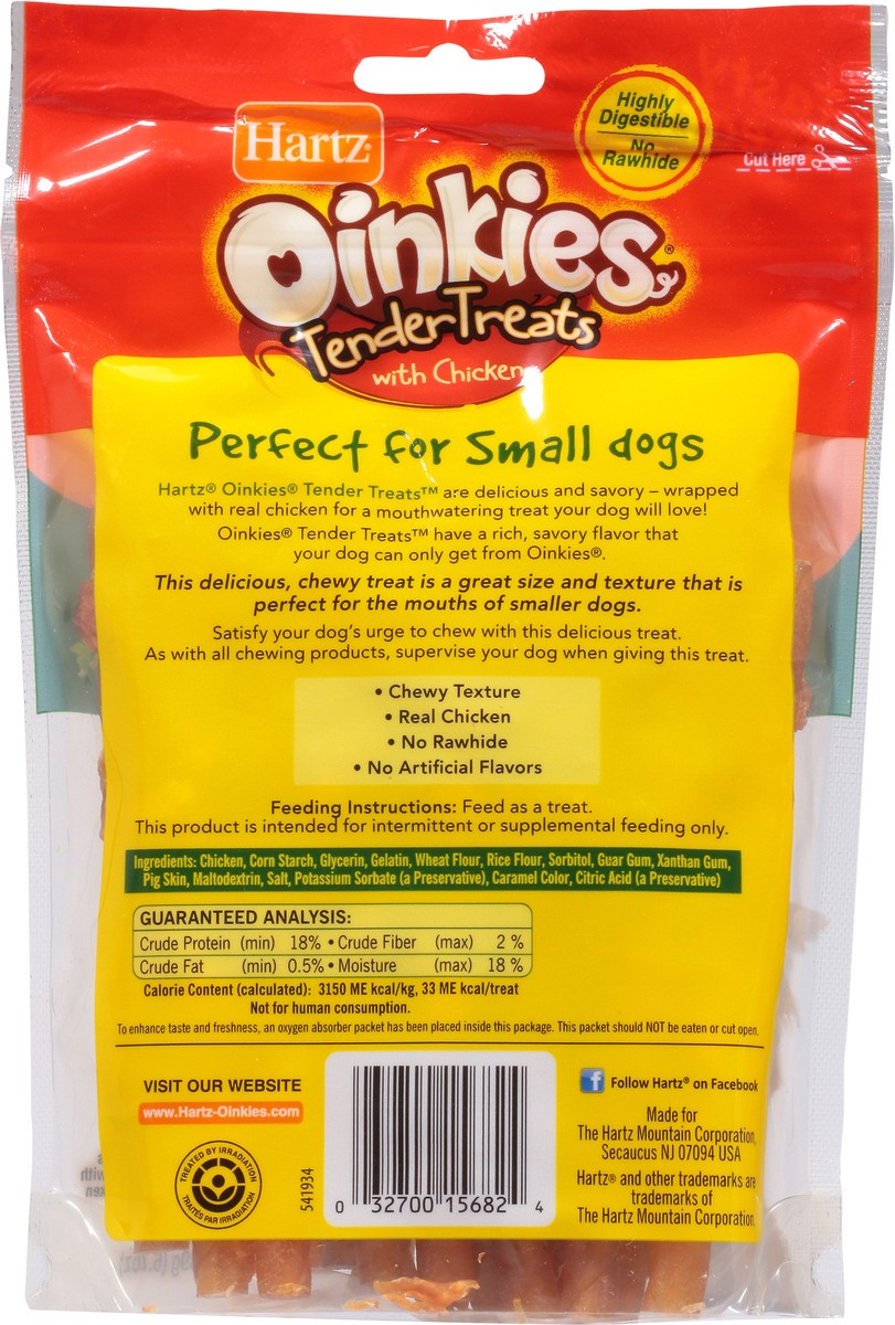 slide 3 of 9, Oinkies Tender Treats Wrapped with Real Chicken Chews for Dogs 18 ea, 18 ct