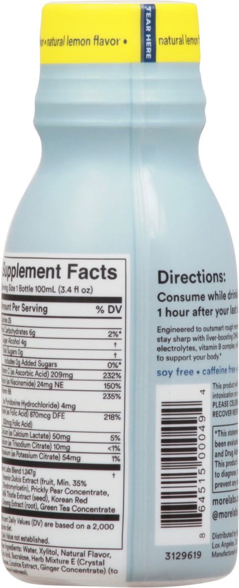 slide 9 of 14, More Labs Sugar Free Natural Lemon Flavor Morning Recovery 3.4 fl oz, 3.4 fl oz