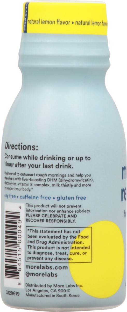 slide 5 of 14, More Labs Sugar Free Natural Lemon Flavor Morning Recovery 3.4 fl oz, 3.4 fl oz