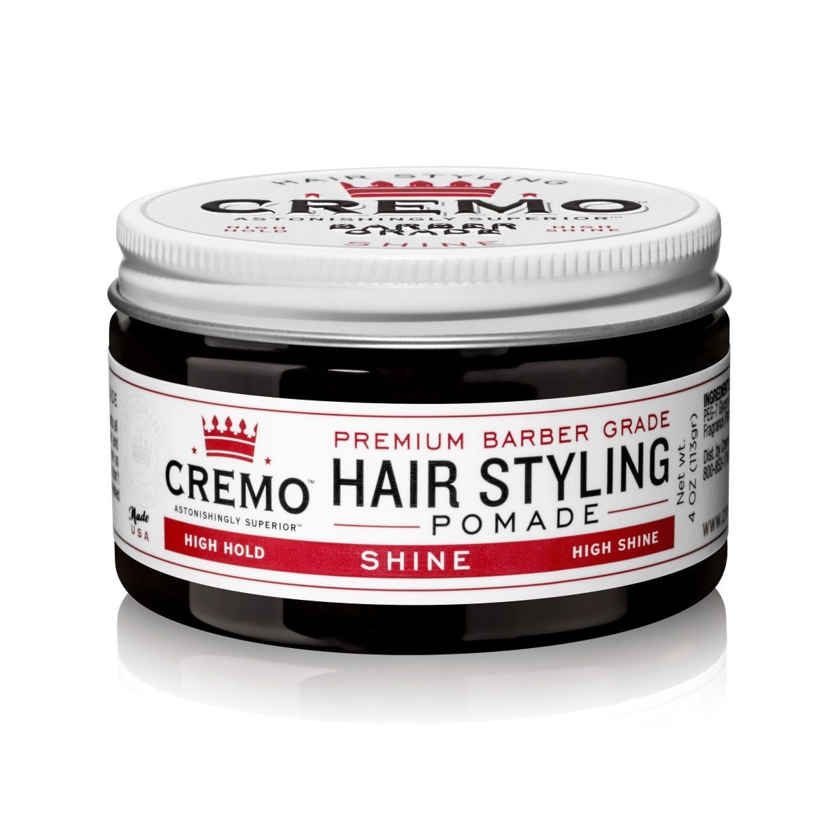 slide 1 of 1, Cremo Premium Barber Grade Hair Styling Shine Pomade, 4 oz