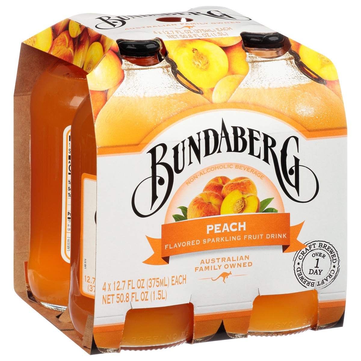 slide 8 of 14, Bundaberg Fruit Drink Sparkling Peach- 50.8 fl oz, 50.8 fl oz