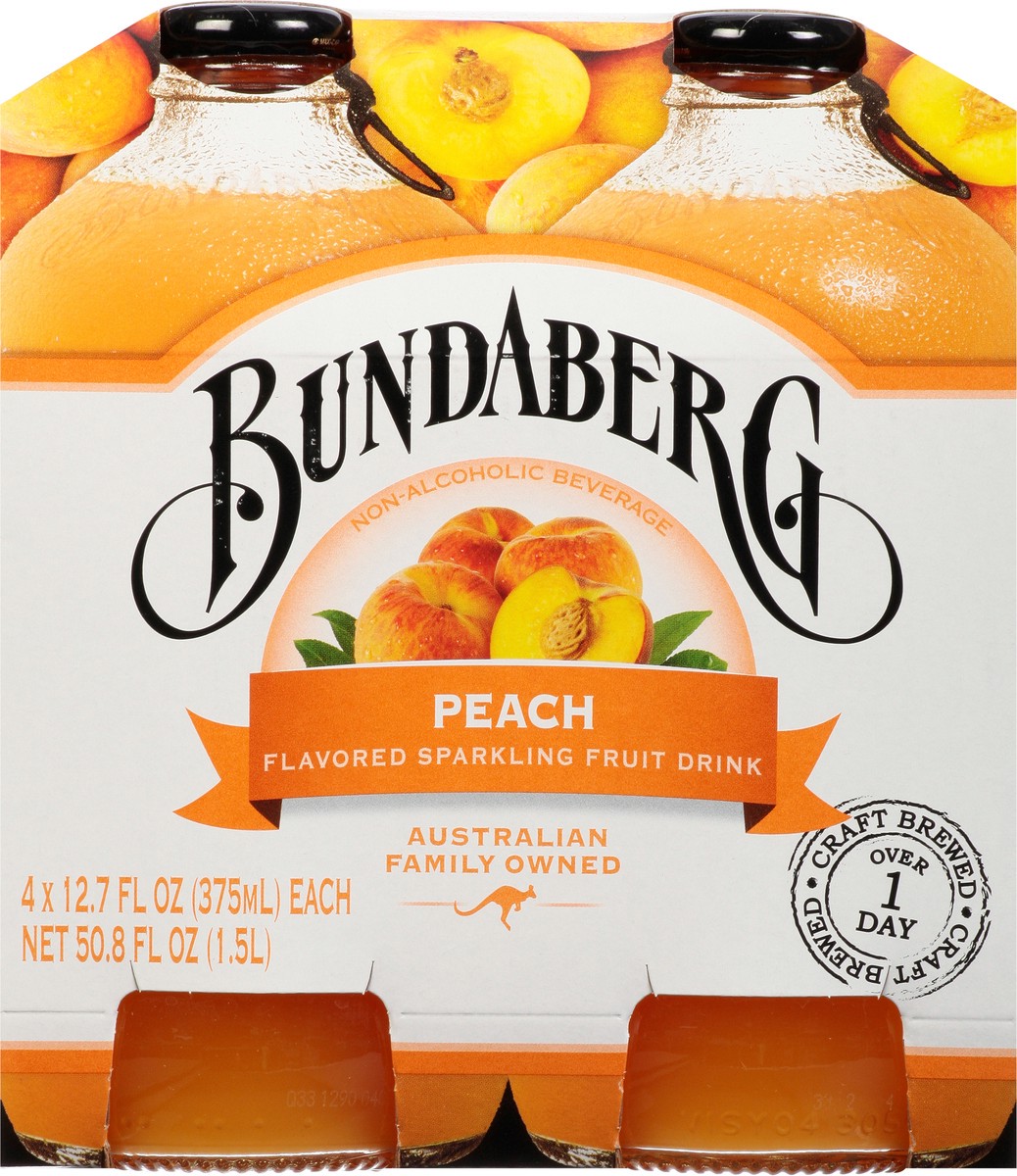 slide 14 of 14, Bundaberg Fruit Drink Sparkling Peach- 50.8 fl oz, 50.8 fl oz