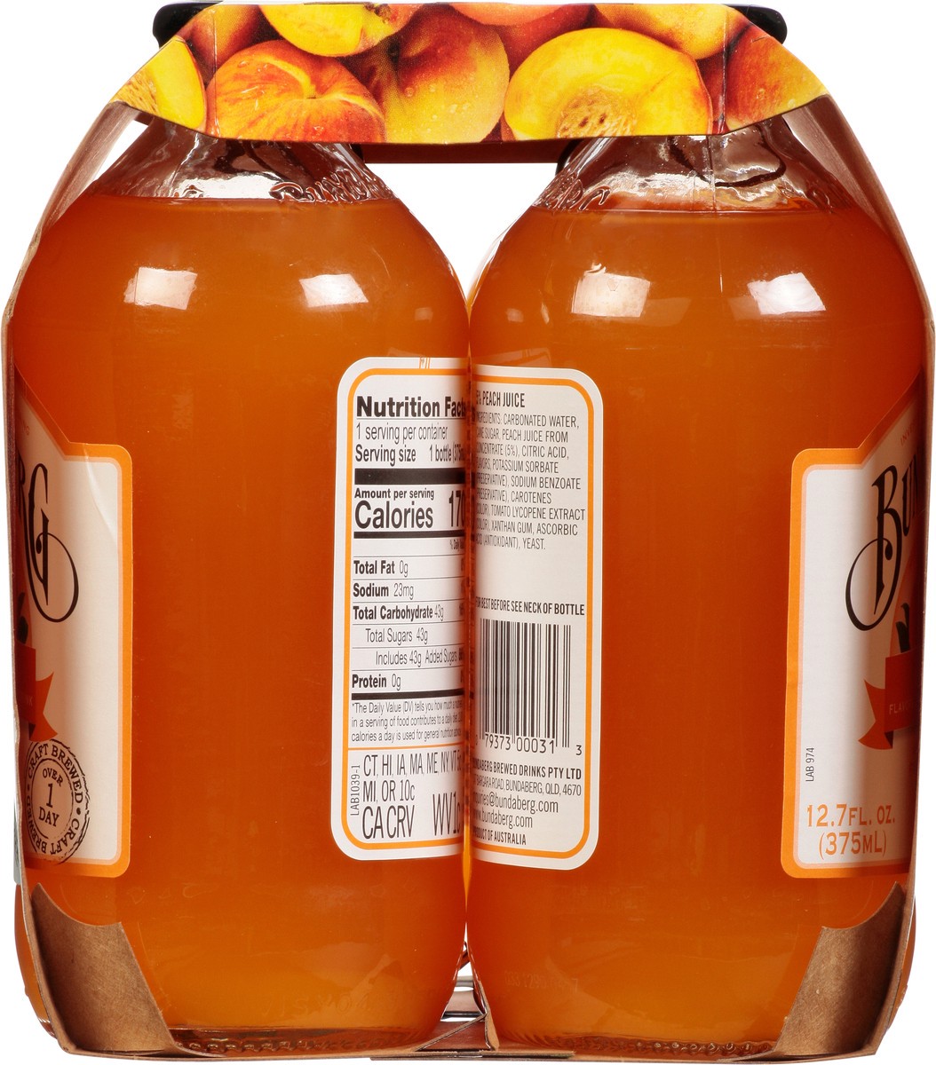 slide 3 of 14, Bundaberg Fruit Drink Sparkling Peach- 50.8 fl oz, 50.8 fl oz