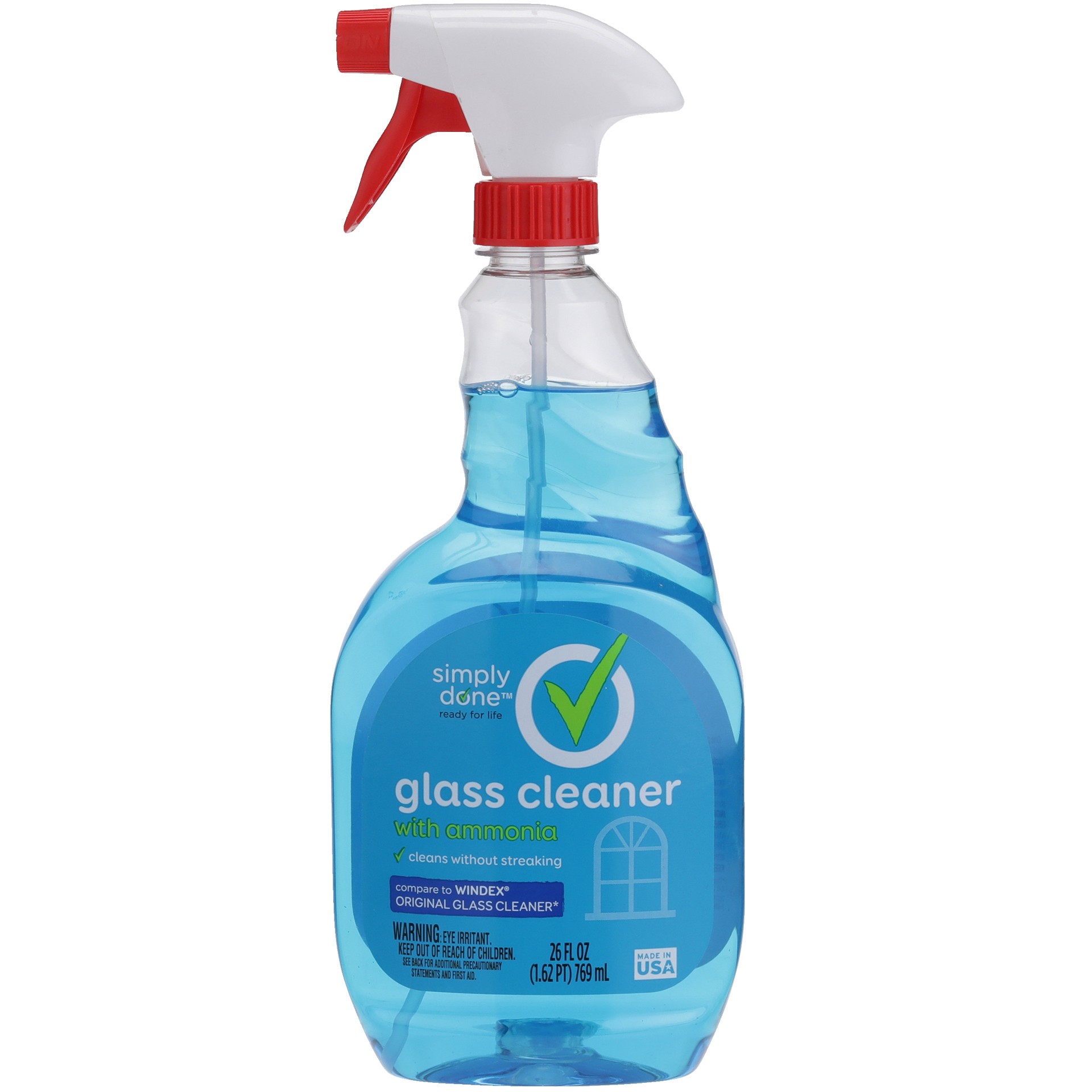 slide 1 of 6, Simply Done Glass Cleaner With Ammonia, 26 fl oz