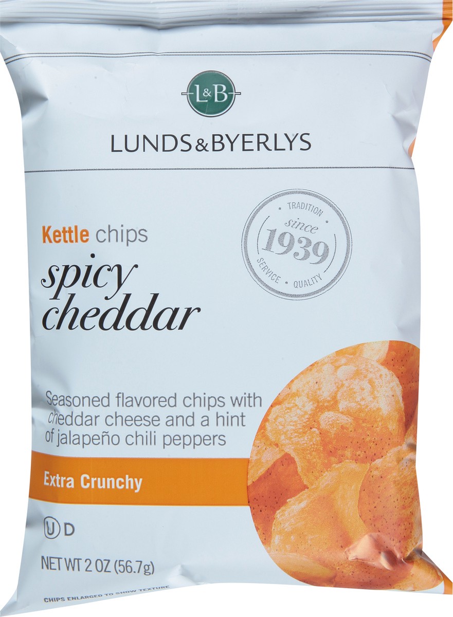 slide 12 of 13, Lunds & Byerlys Extra Crunchy Kettle Spicy Cheddar Chips 2 oz, 2 oz