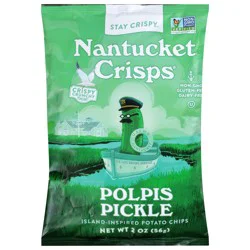 Nantucket Crisps Island-Inspired Polpis Pickle Potato Chips 2 oz