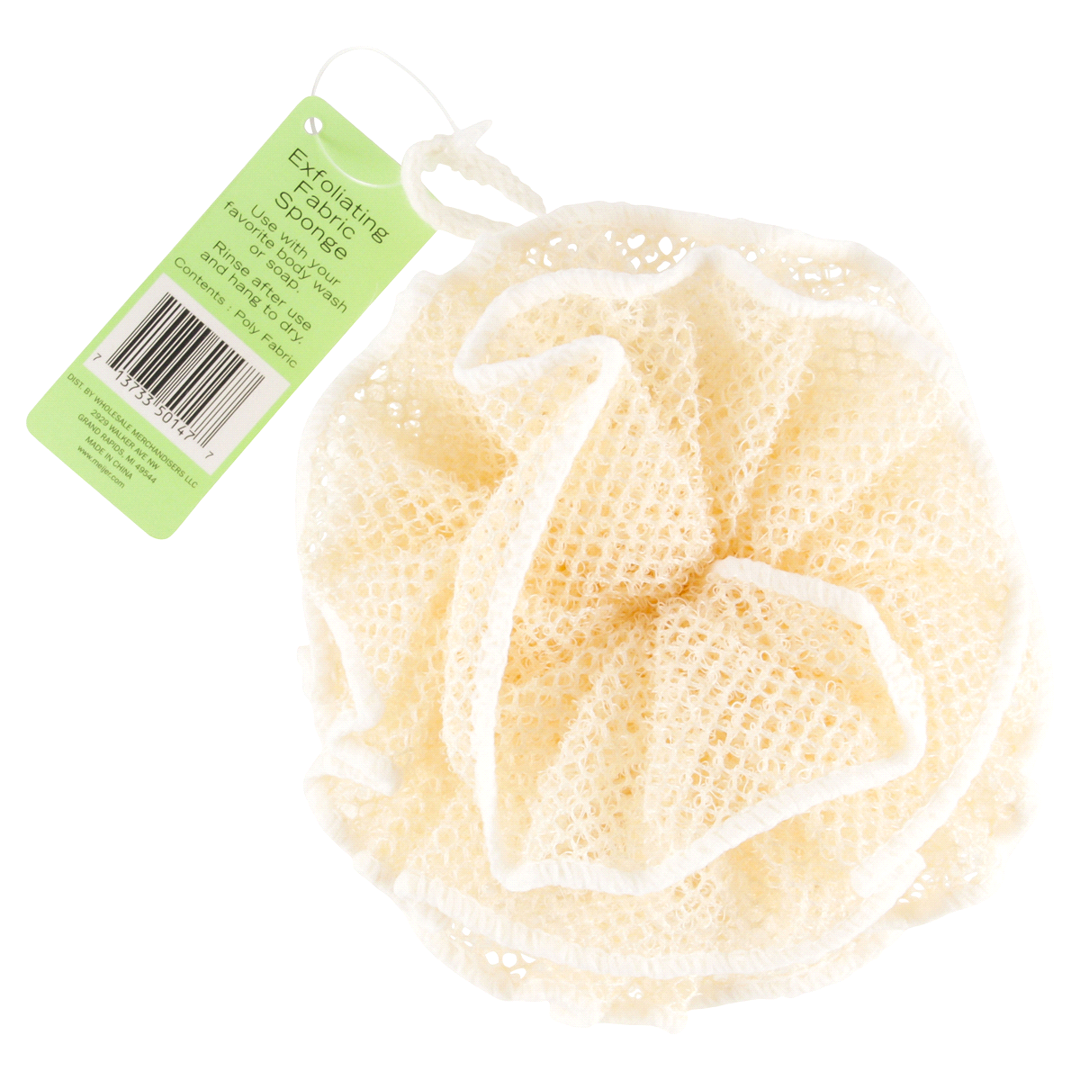 slide 2 of 2, The Bath Collection Exfoliating Fabric Sponge, 1 ct