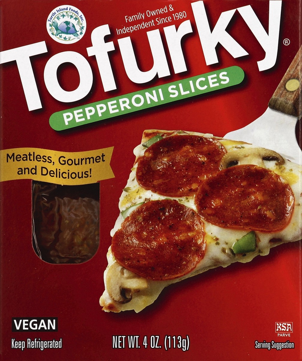 slide 4 of 4, Tofurky Pepperoni Slices, 4 oz