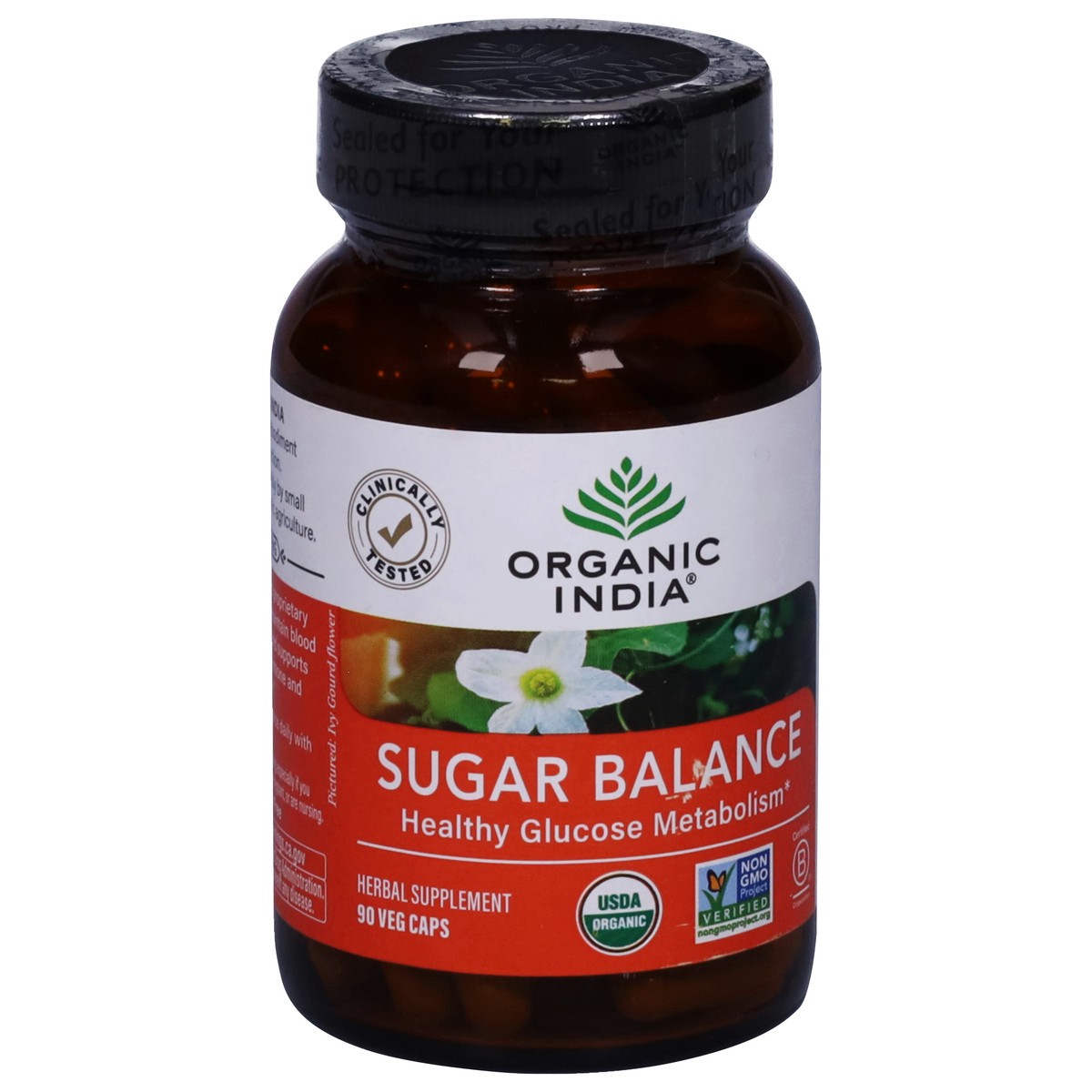 slide 10 of 13, Organic India Sugar Balance 90 Veg Caps, 90 ct