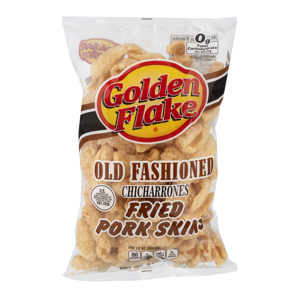 slide 1 of 1, Golden Flake Old Fashioned Chicharrones Fried Pork Skins, 5 oz