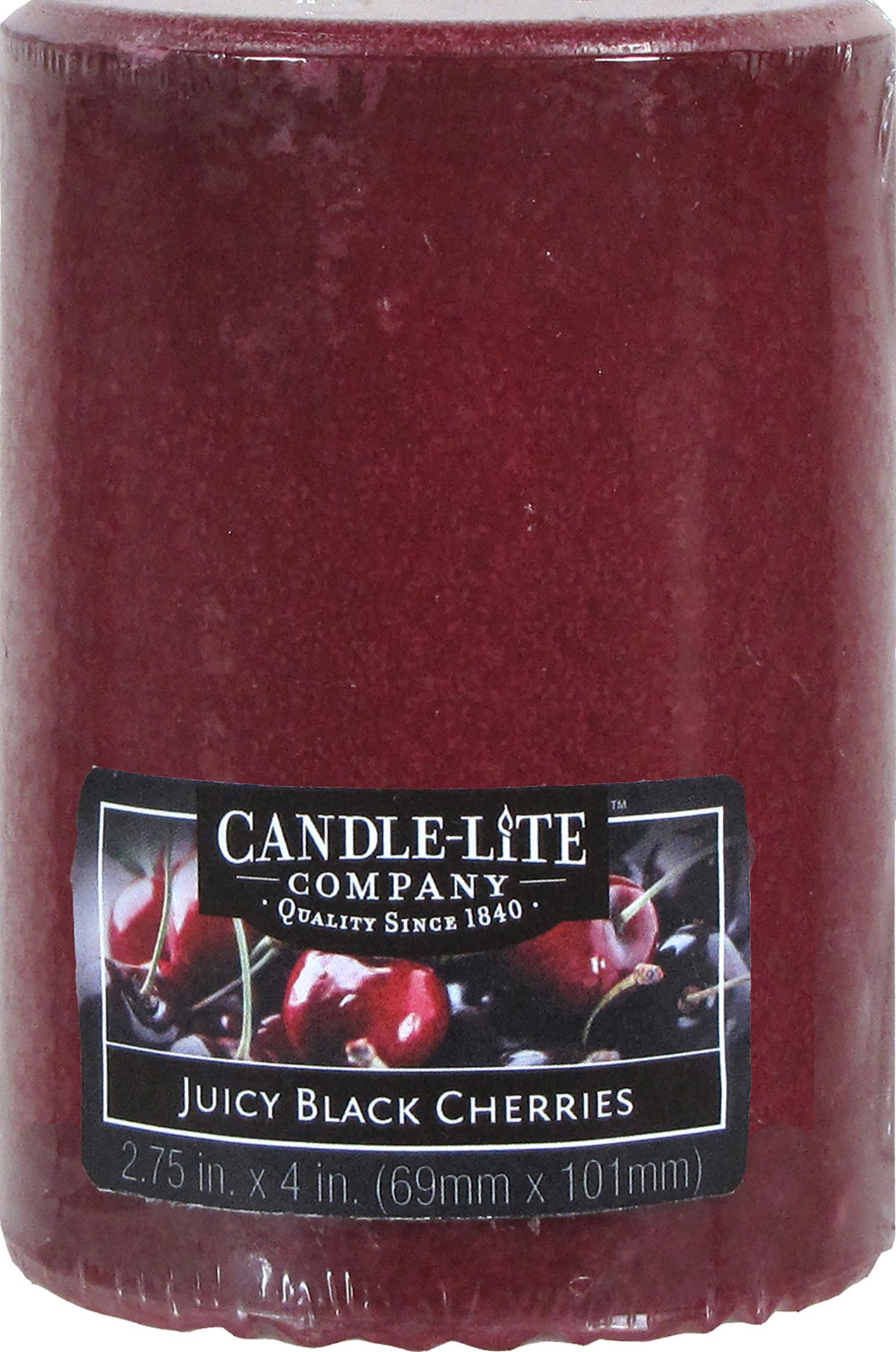 slide 1 of 1, Candle-Lite Everyday 4 Pillar Candle, Juicy Black Cherries, 4 in