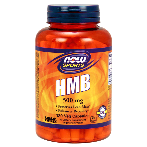 slide 1 of 2, NOW Sports Nutrition, HMB (β-Hydroxy β-Methylbutyrate), Sports Recovery*, 120 Veg Capsules, 500 mg