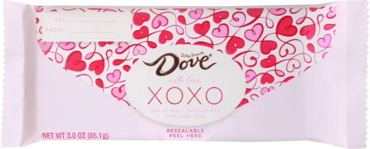 slide 8 of 8, DOVE Valentine's Milk Chocolate Candy Bar 3.0-Ounce Bar, 3 oz